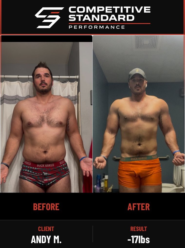 CSP client Andy M. transformation — down 17 lbs